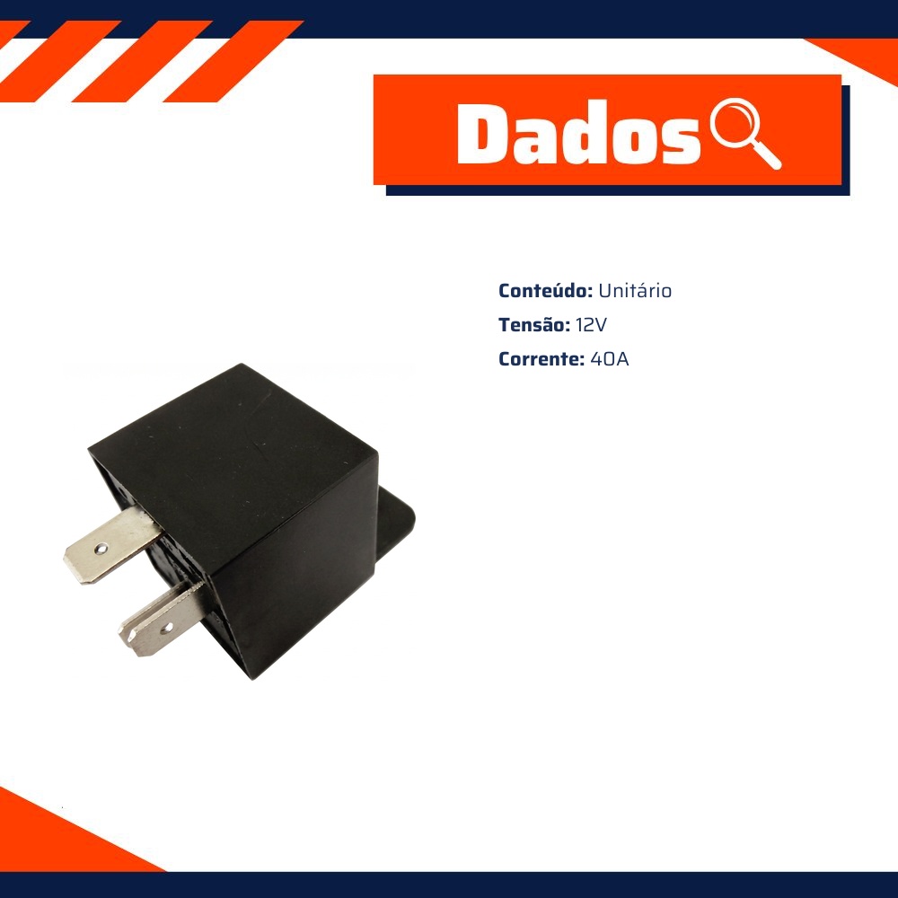 Relê Auxiliar Universal 12V 40A - DPaula - DP25.0102
