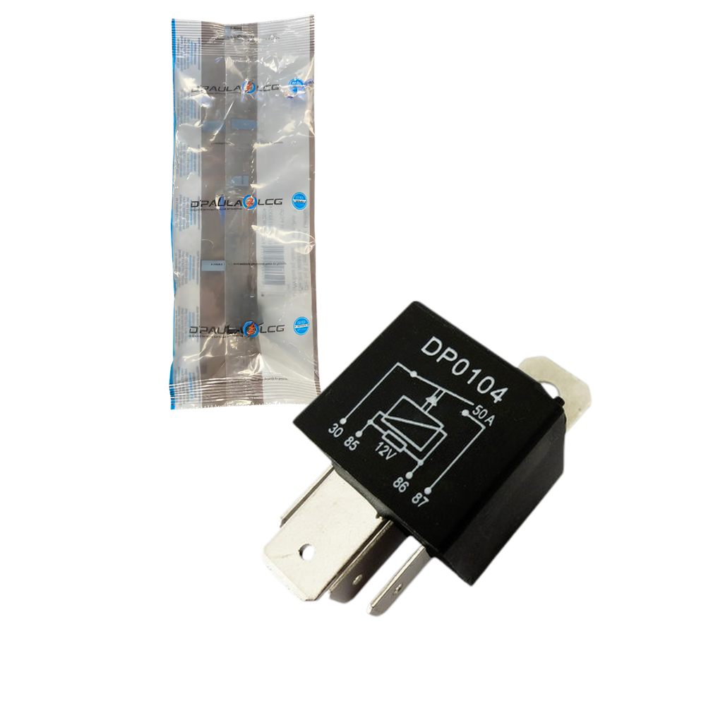 Relê Auxiliar 12V 50A com Suporte - DPaula - DP25.0104