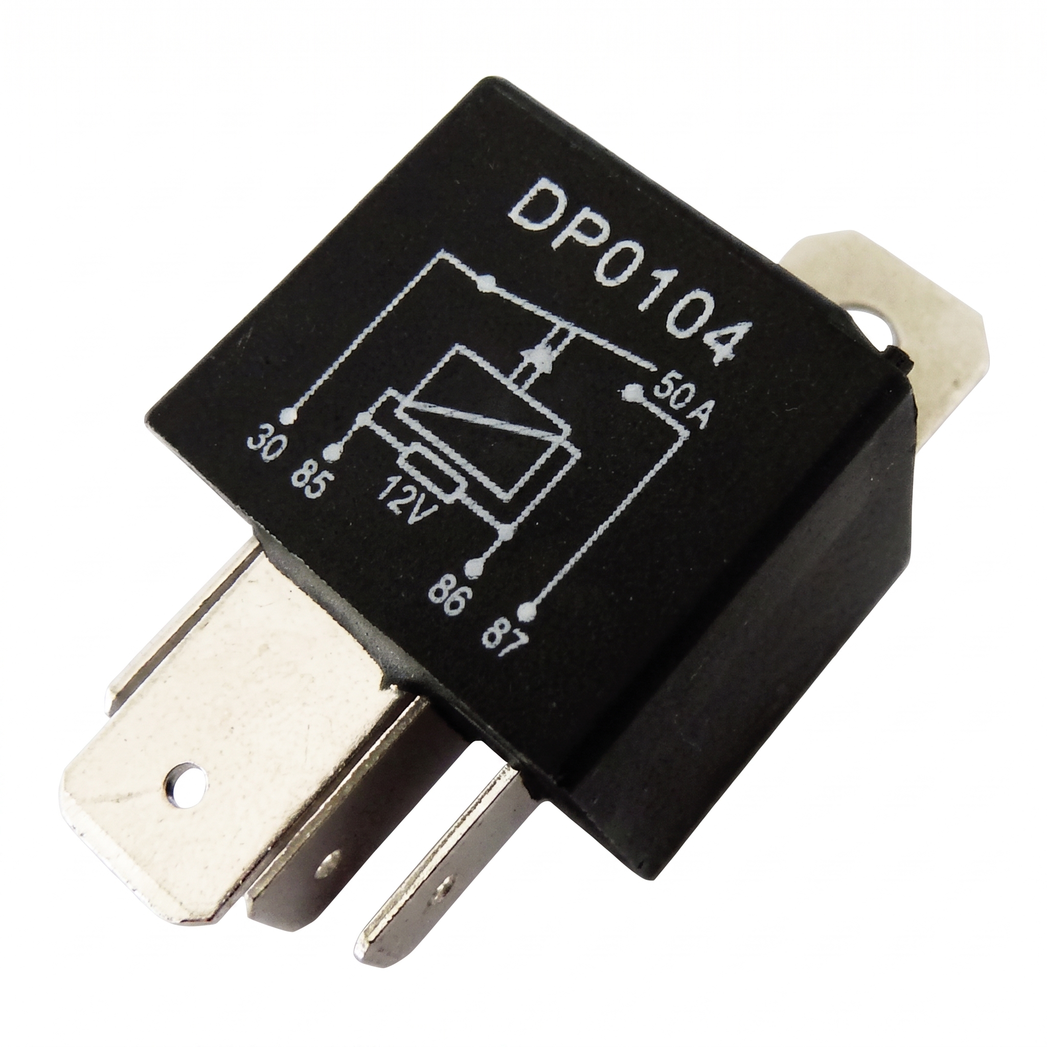 Relê Auxiliar 12V 50A com Suporte - DPaula - DP25.0104