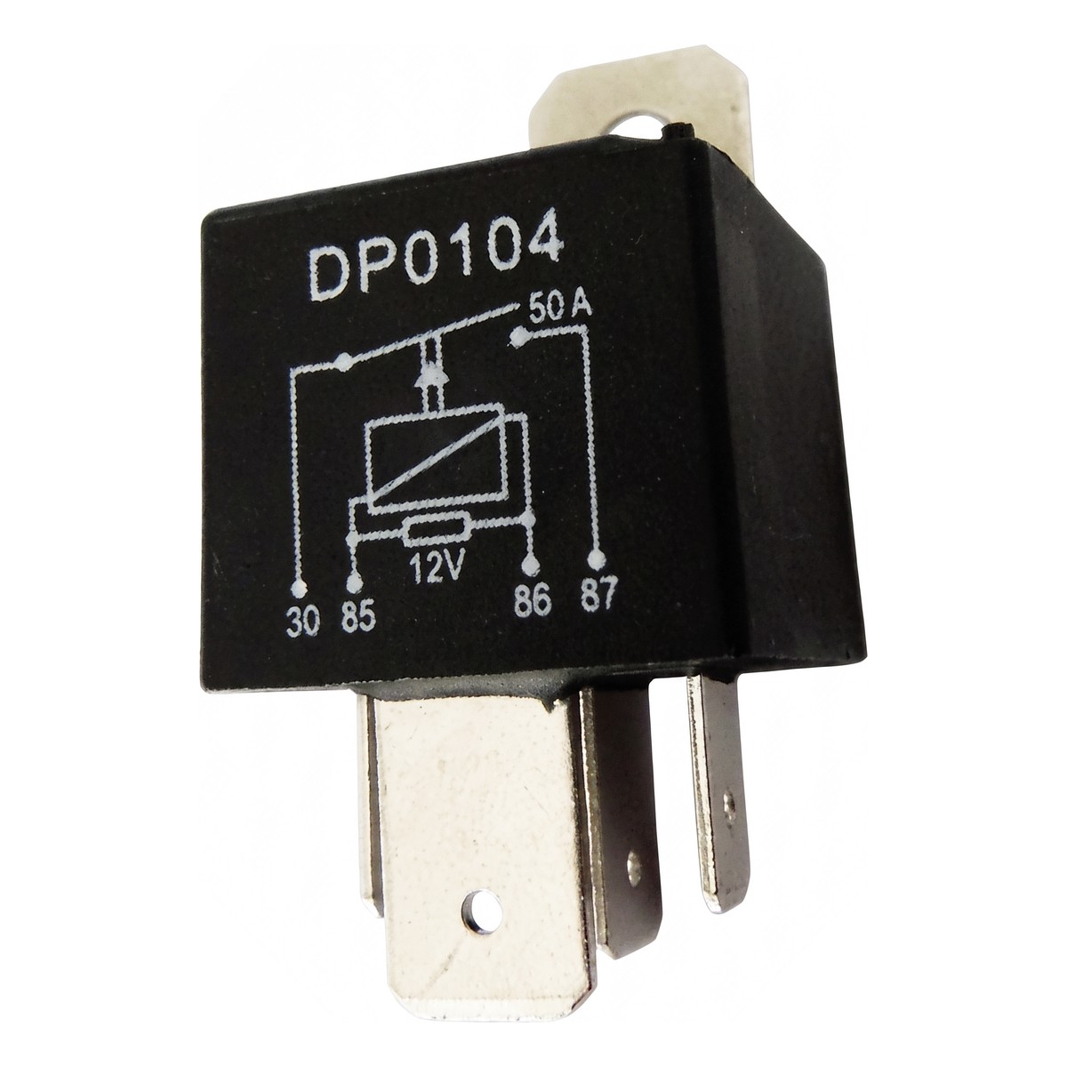 Relê Auxiliar 12V 50A com Suporte - DPaula - DP25.0104