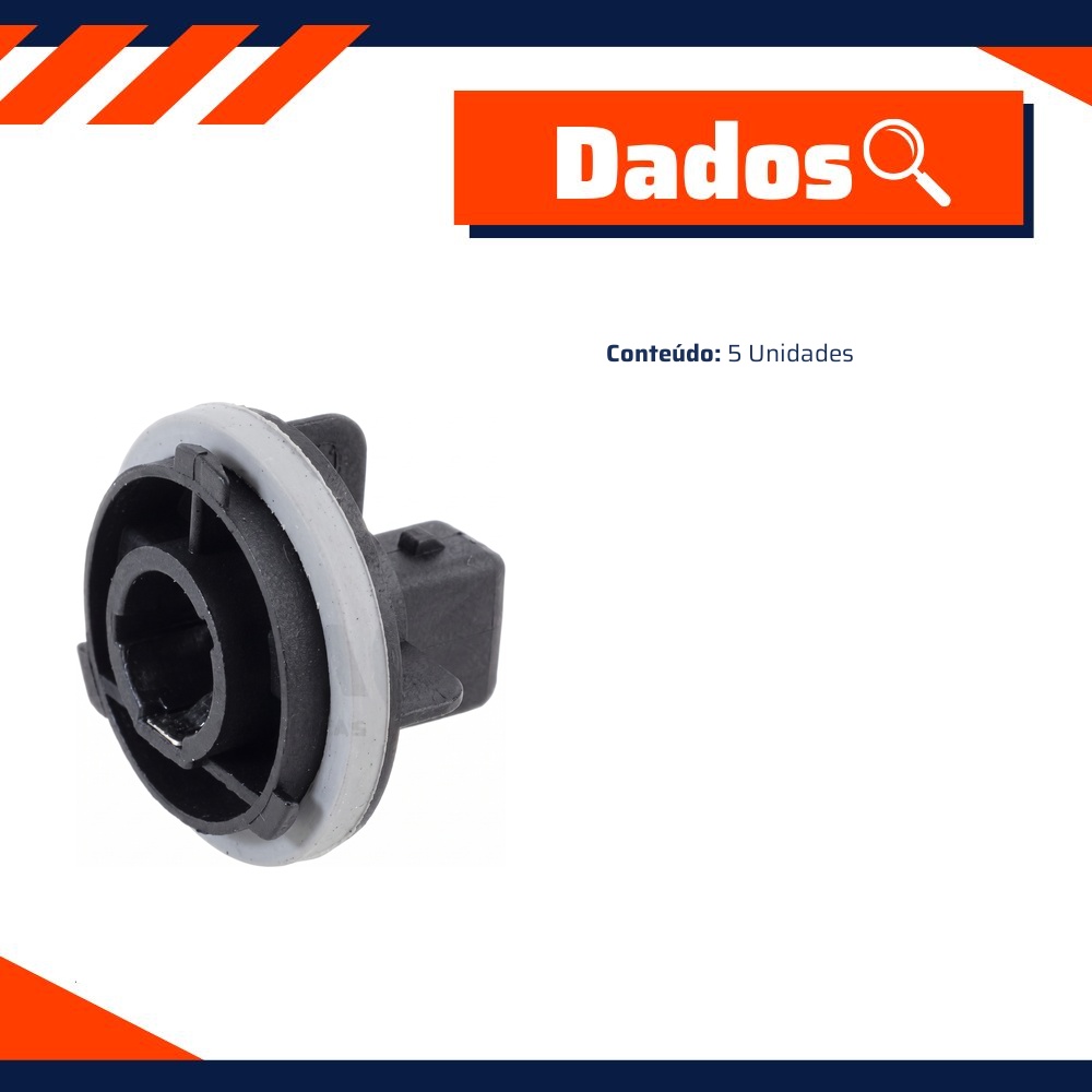 5 Soquetes Pisca 1 Polo para Volare - DPaula - DP3.070