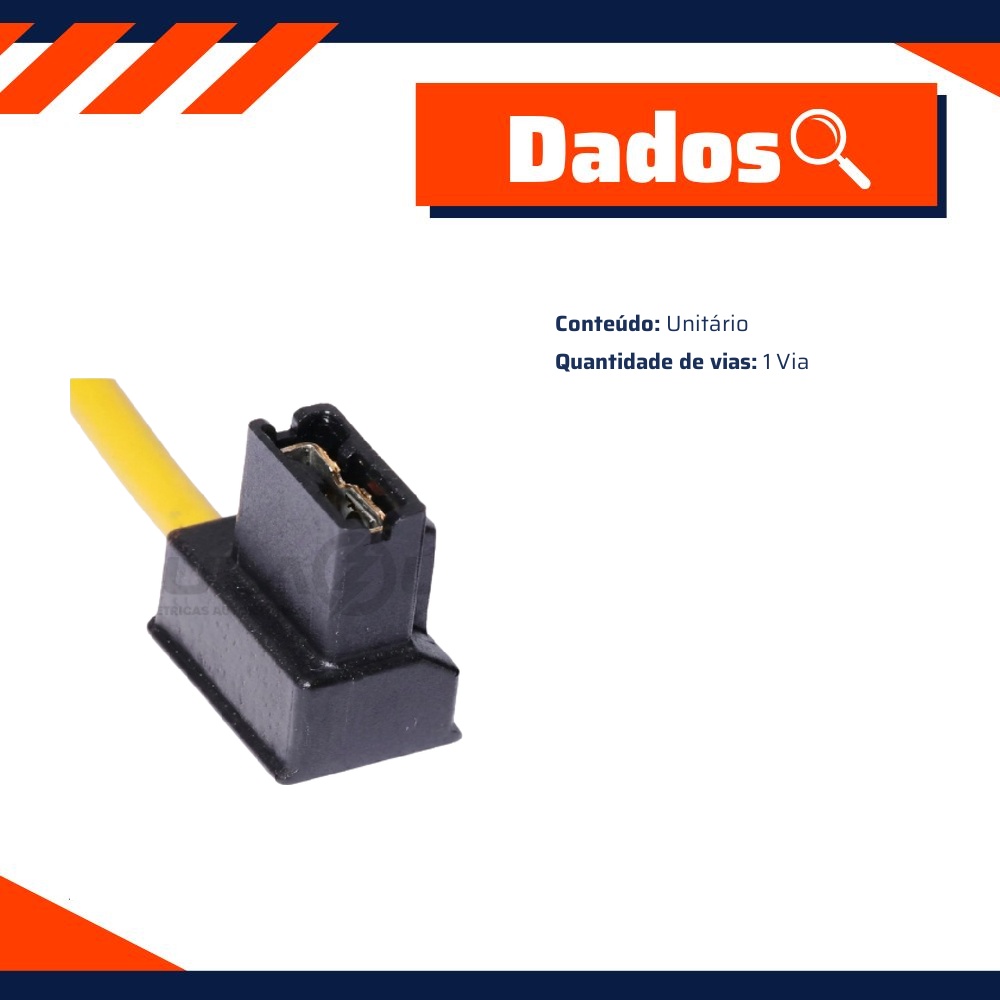 Conector com Chicote 1 Via - DPaula - DP1.9140