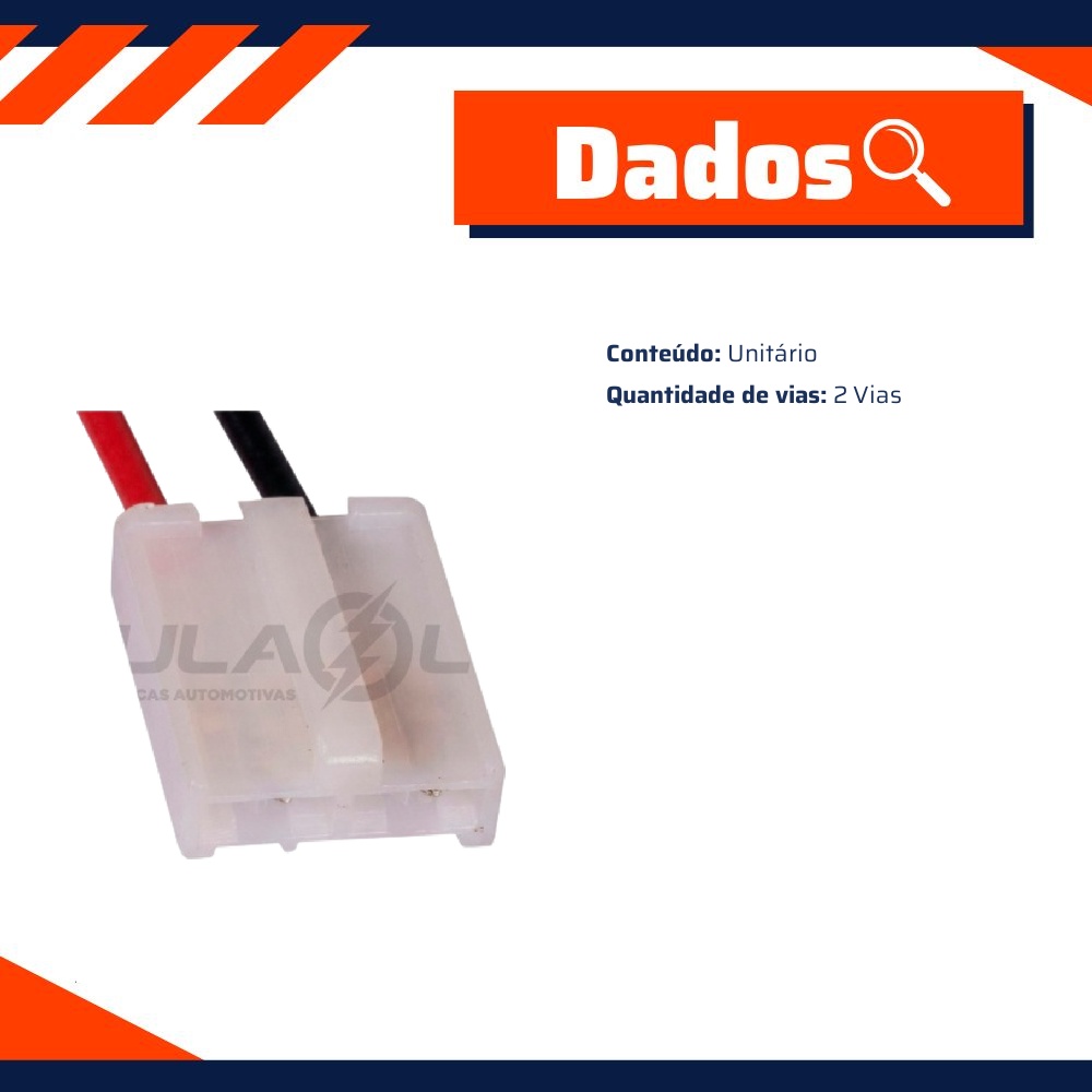 Chicote Conector 2 Vias para Meriva - DPaula - DP2.5020