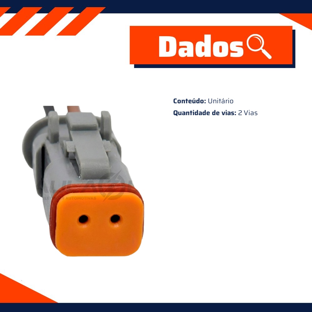 Conector com Chicote 2 Vias - DPaula - DP2.5442