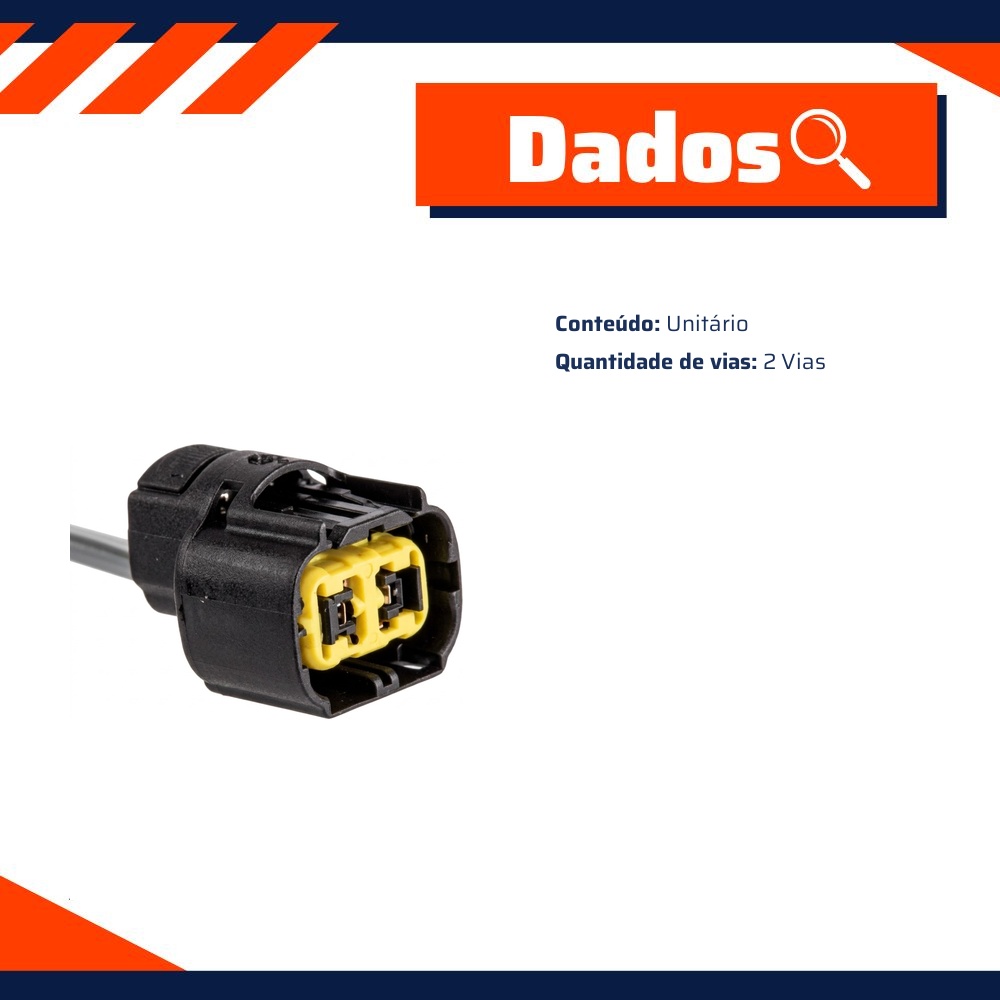 Conector com Chicote 2 Vias - DPaula - DP2.5464