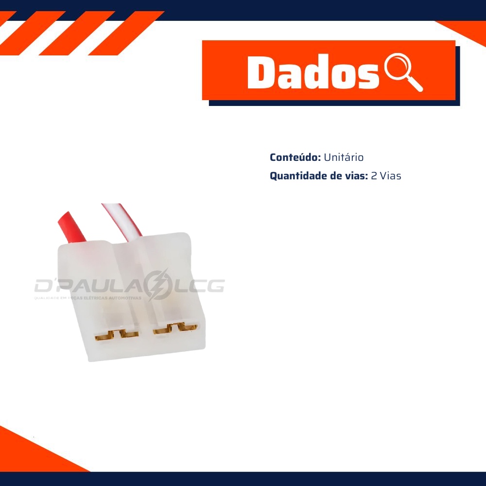 Chicote Conector 2 Vias - DPaula - DP2.5765