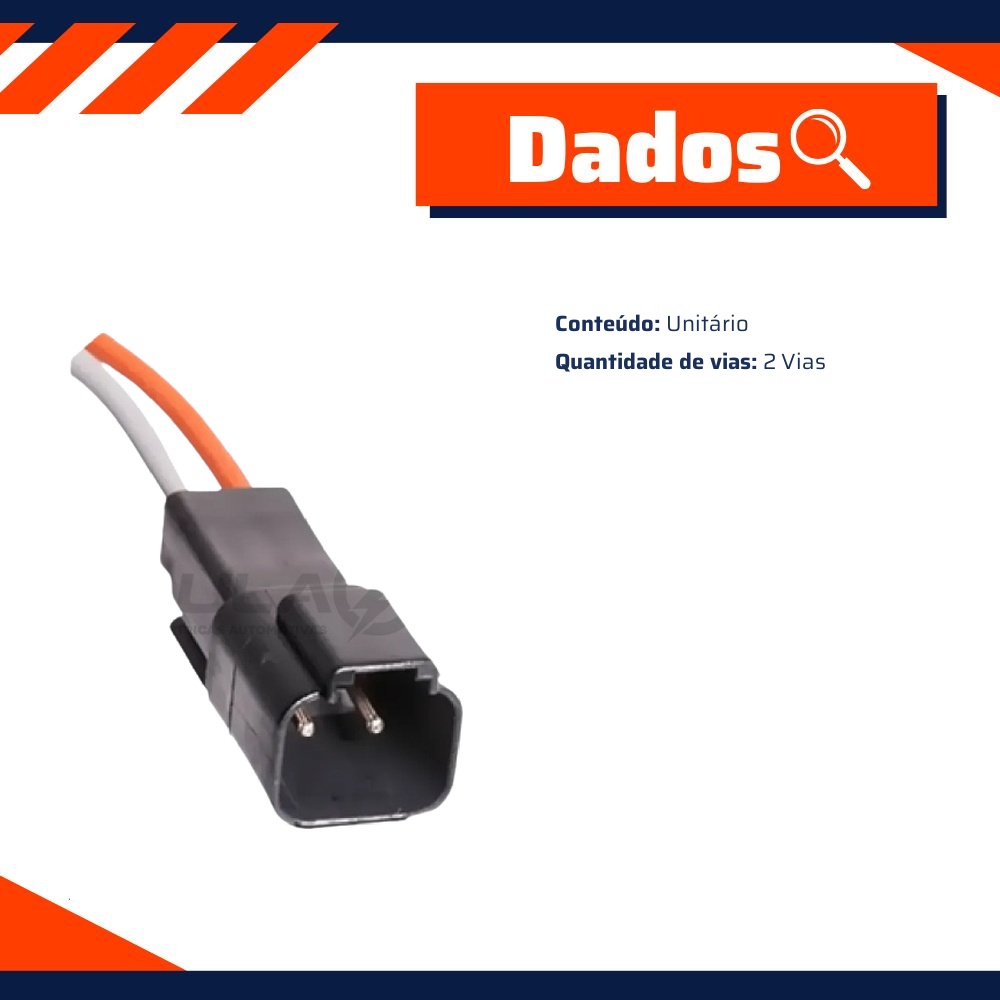 Chicote Conector 2 Vias para F-250 - DPaula - DP2.9130
