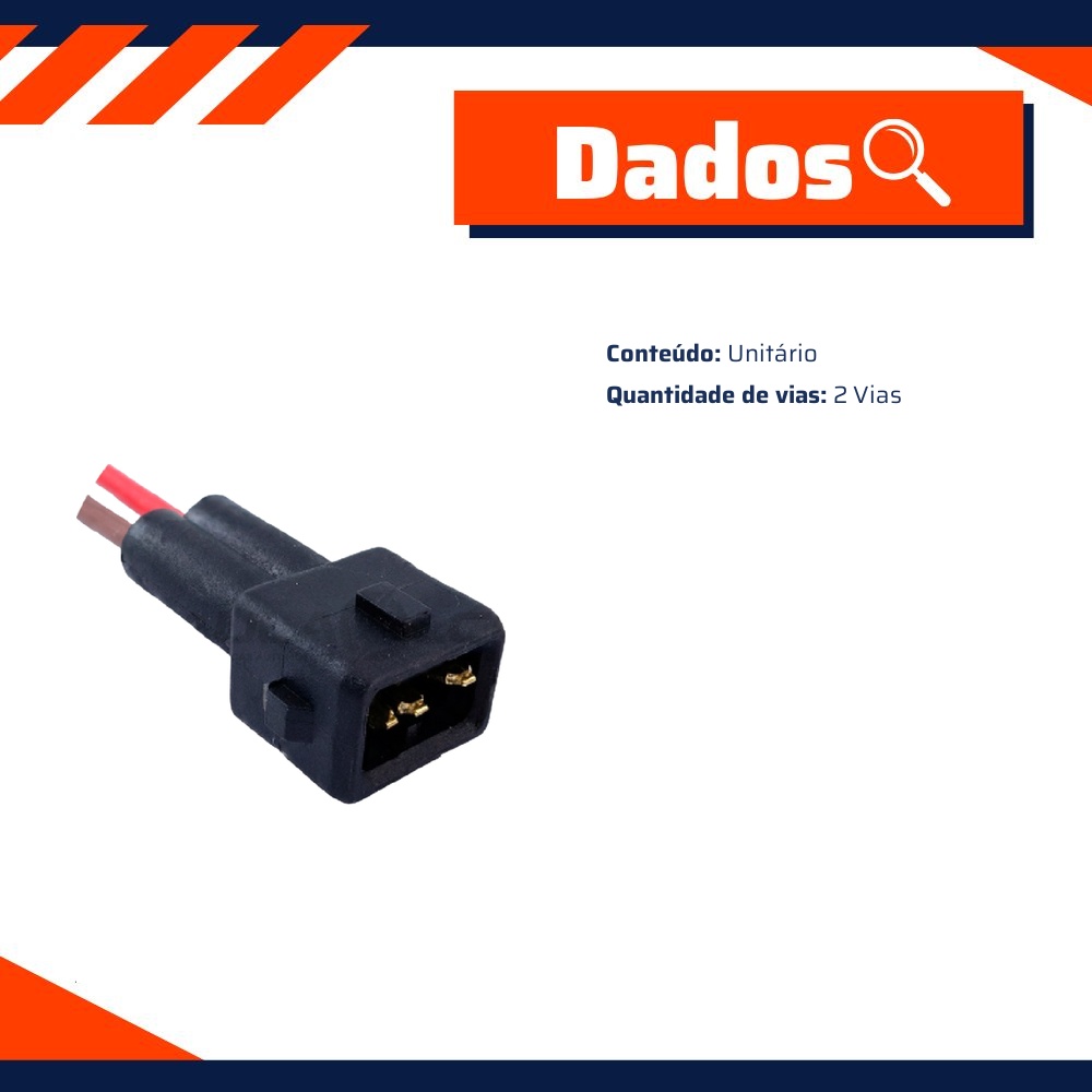 Chicote Conector 2 Vias - DPaula - DP2.9743