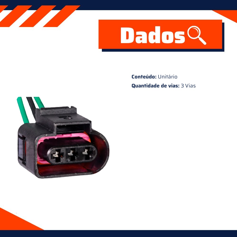 Chicote Conector 3 Vias - DPaula - DP3.5102