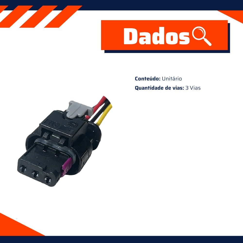 Chicote Conector 3 Vias - DPaula - DP3.5322