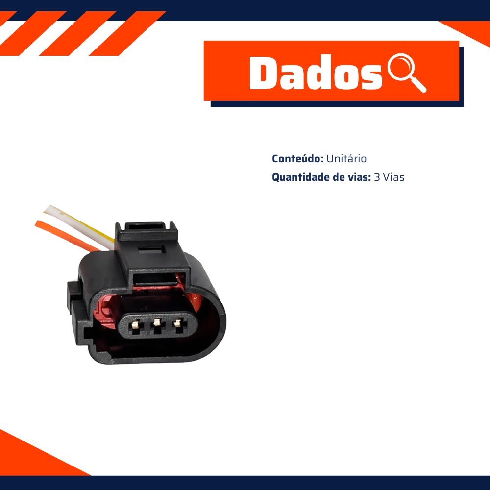 Chicote Conector 3 Vias - DPaula - DP3.5563