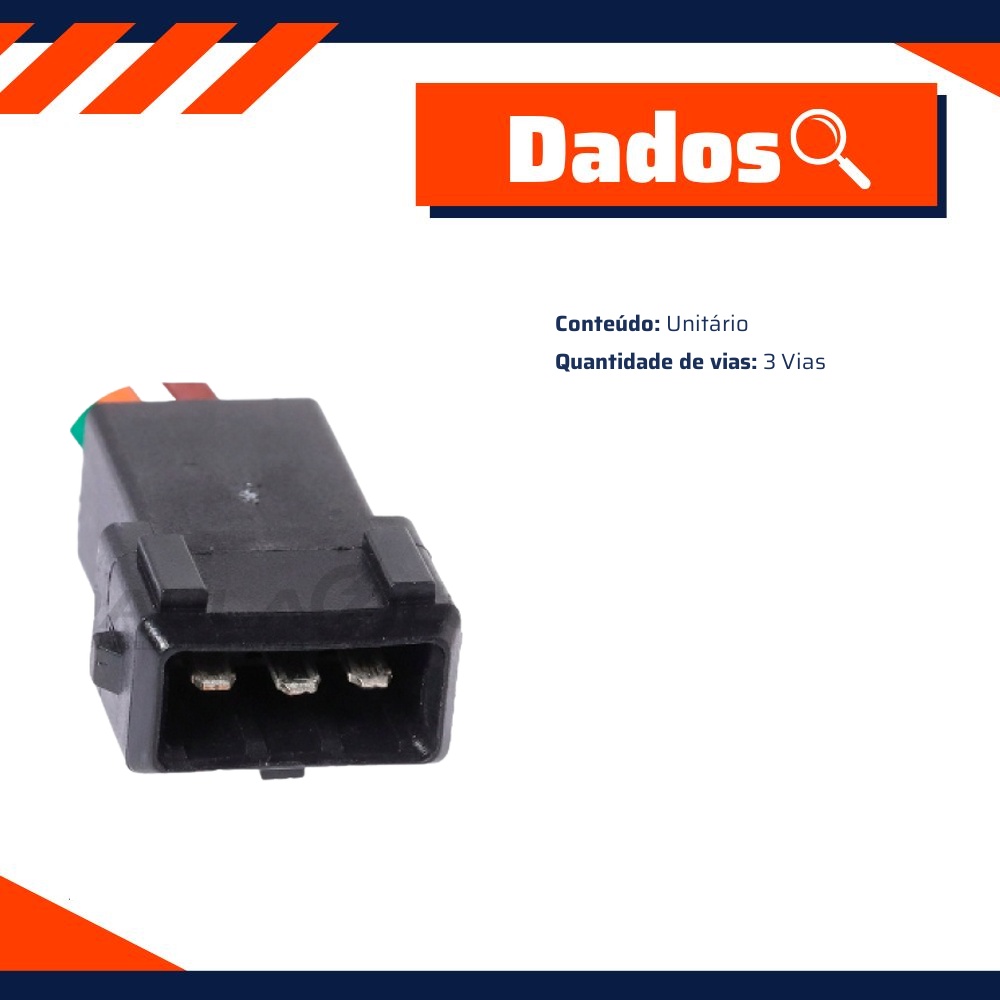 Chicote Conector 3 Vias - DPaula - DP3.9887