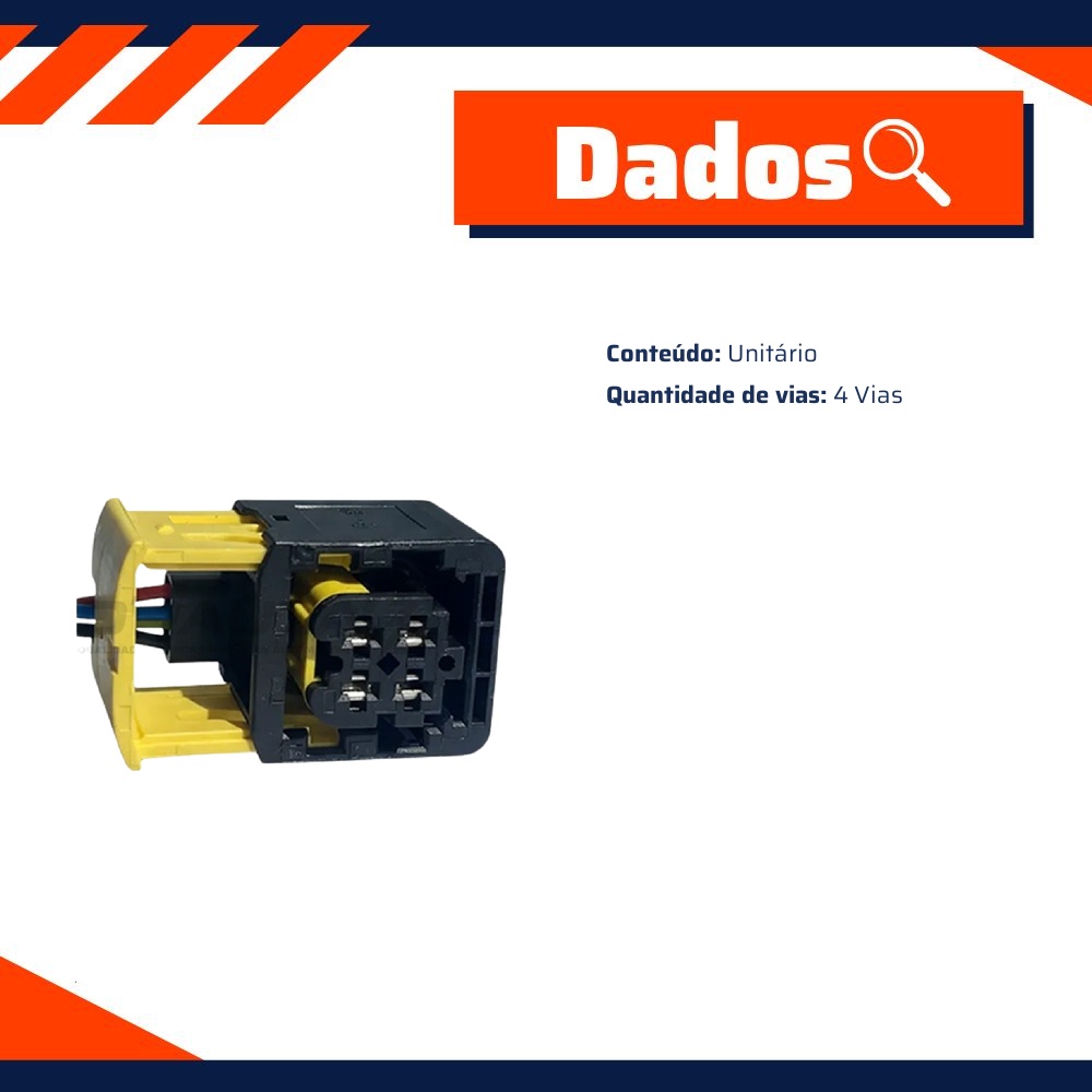 Chicote Conector 4 Vias - DPaula - DP4.5676