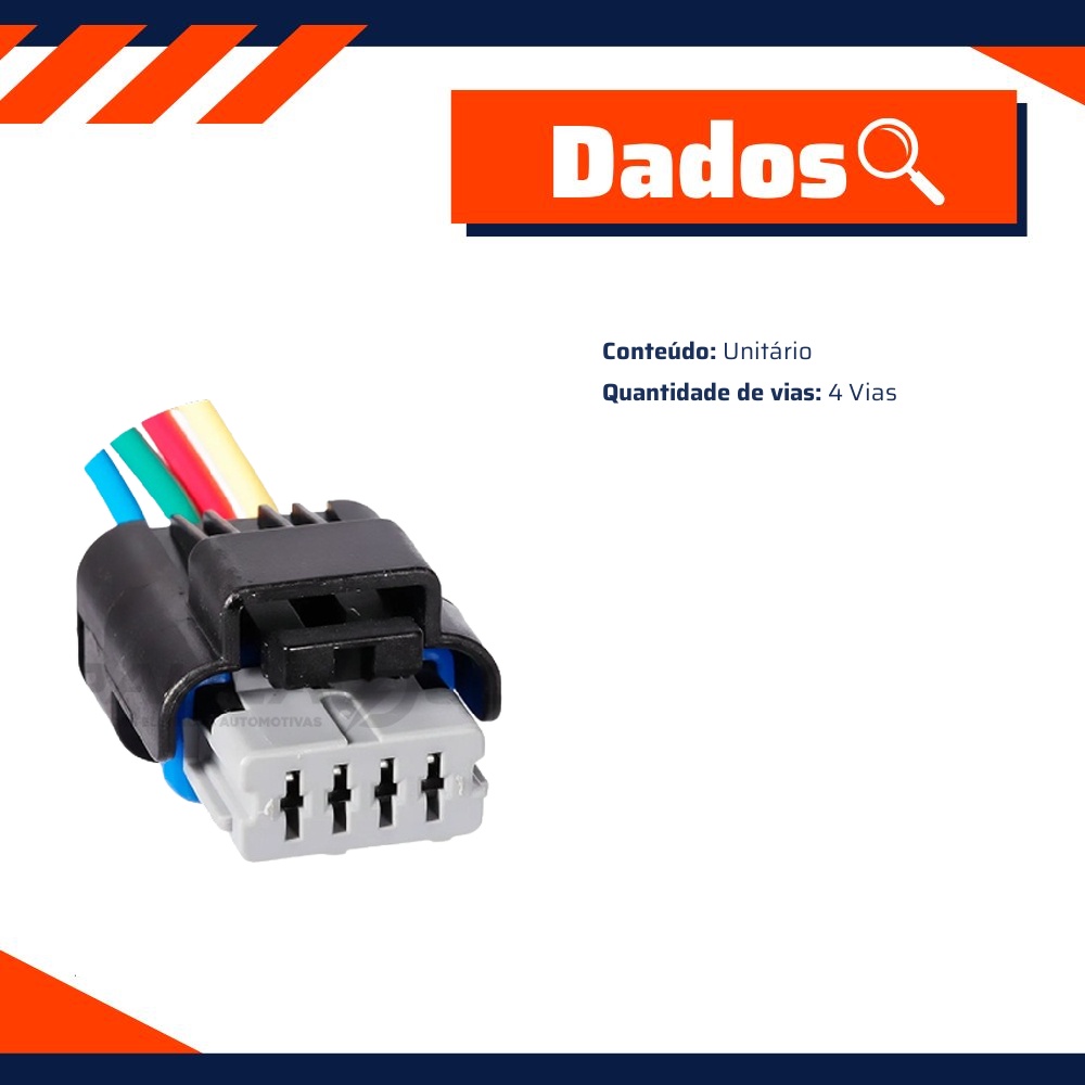 Chicote Conector 4 Vias - DPaula - DP4.5844