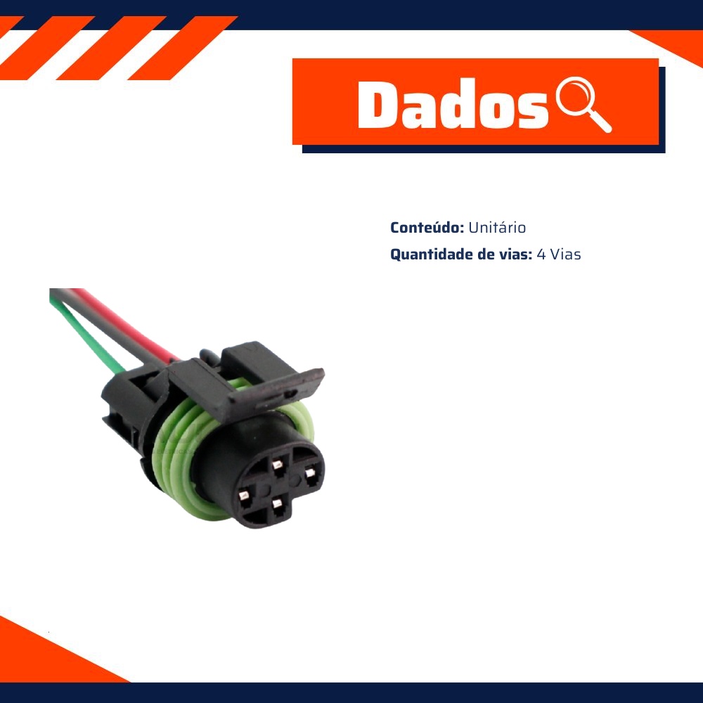 Chicote Conector 4 Vias - DPaula - DP4.7786