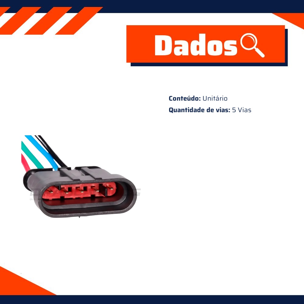 Chicote Conector 5 Vias para Carreta - DPaula - DP5.9760