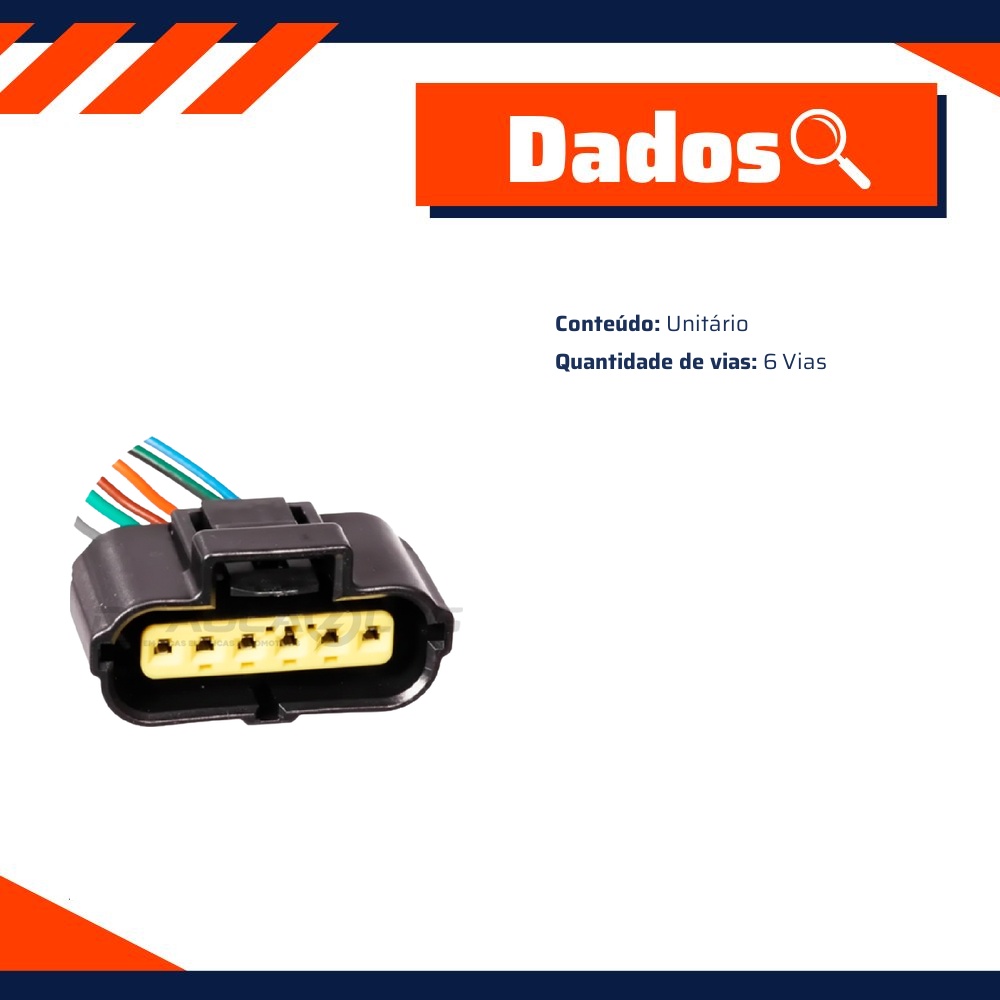 Chicote Conector 6 Vias - DPaula - DP6.7773