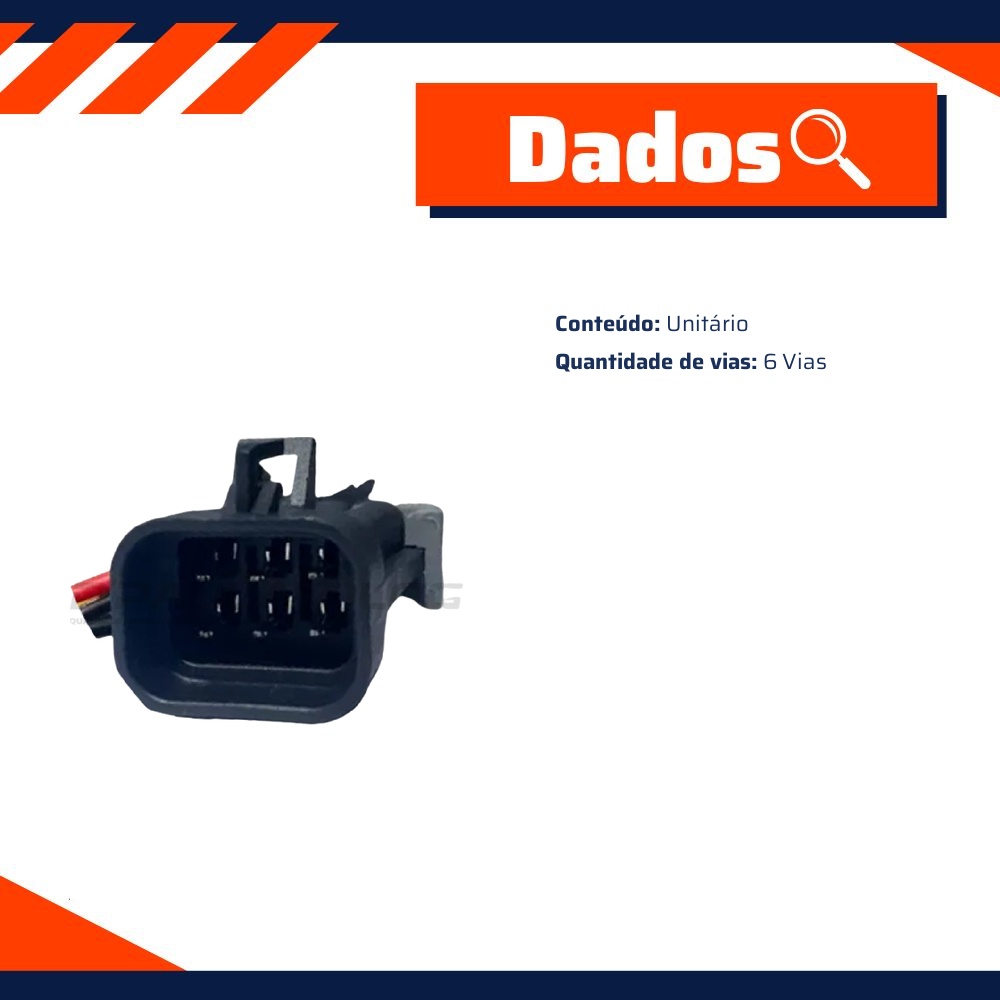 Chicote Conector 6 Vias - DPaula - DP6.9333