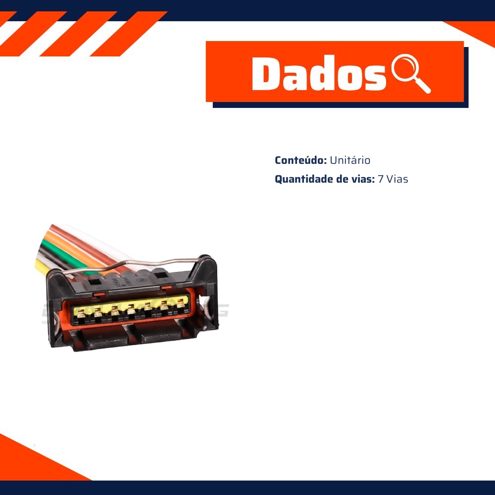 Chicote Conector 7 Vias - DPaula - DP7.7747