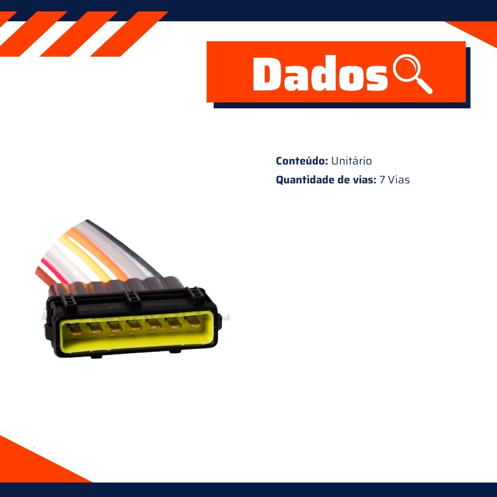 Chicote Conector 7 Vias - DPaula - DP7.9747