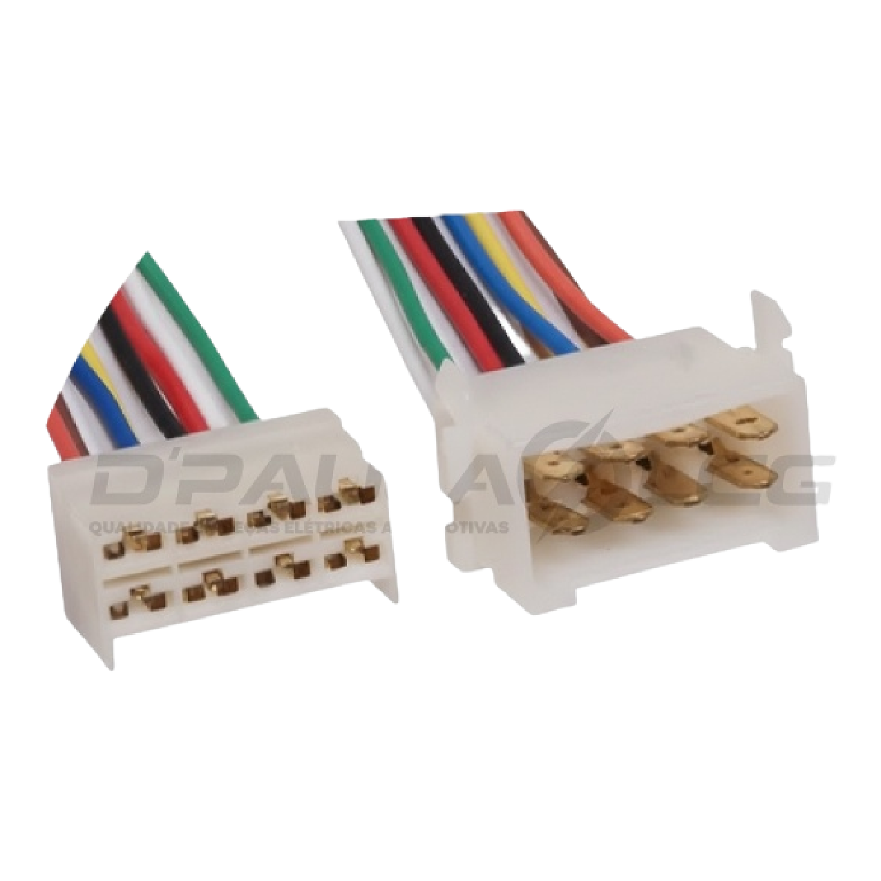 Conector com Chicote 8 Vias - DPaula - DP8.7508