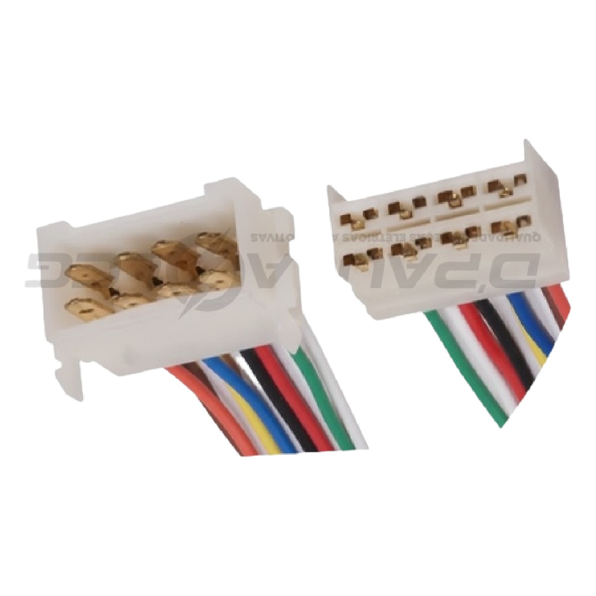Conector com Chicote 8 Vias - DPaula - DP8.7508