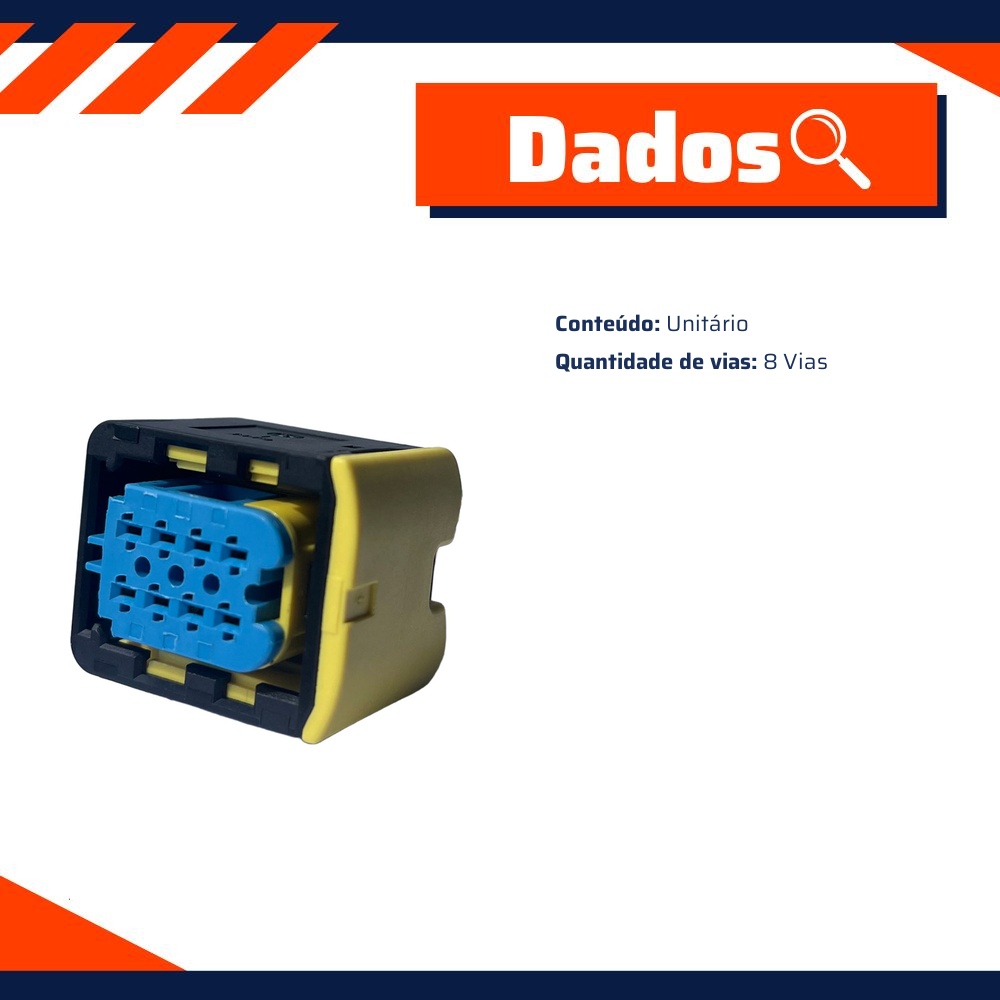 Chicote Conector 8 Vias - DPaula - DP8.5323