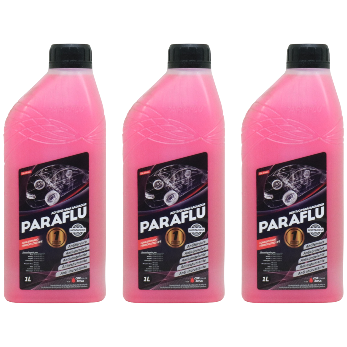 Aditivo 3L Concentrado Radiador Rosa Paraflu Montadora Híbrido 10-3054