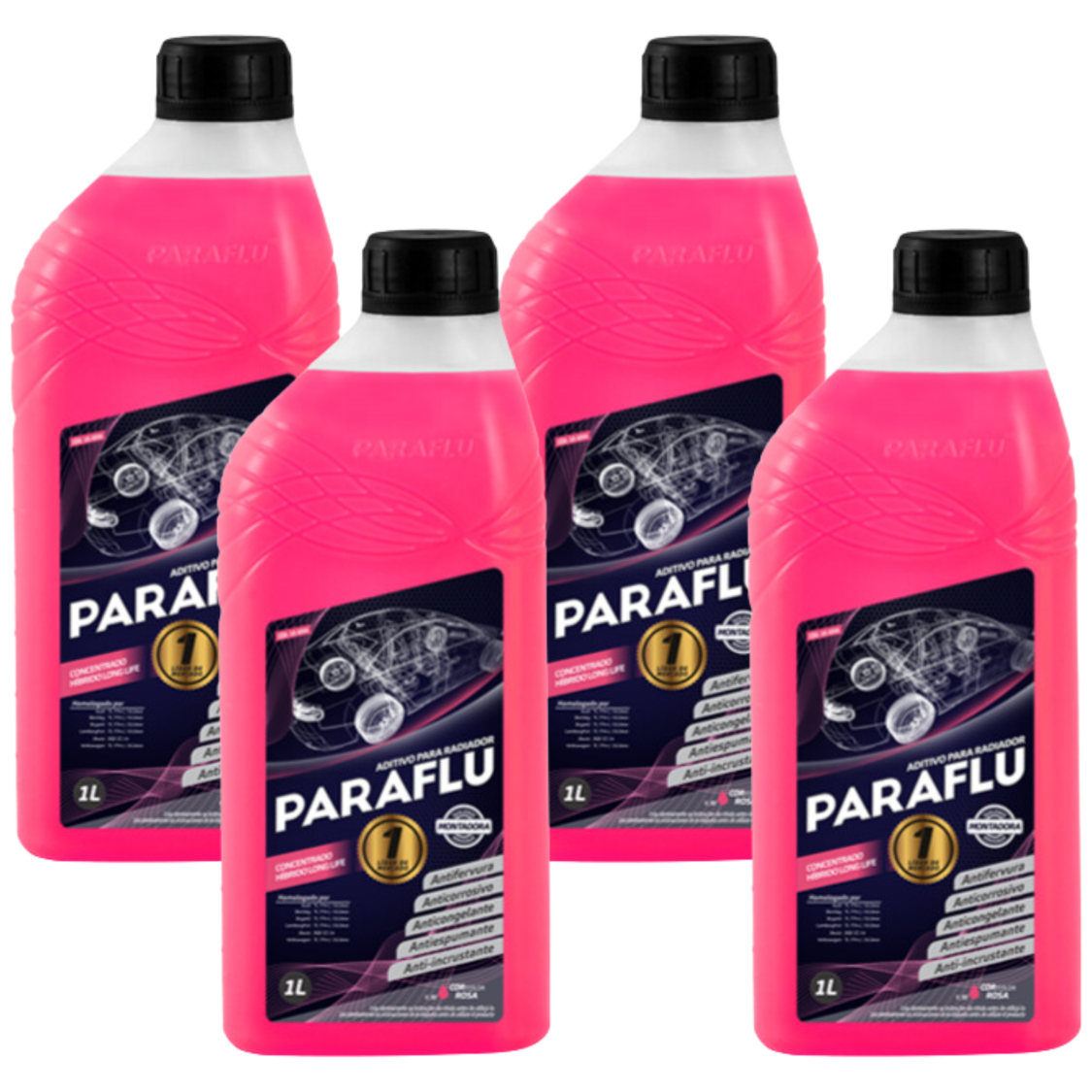 Aditivo 4L Concentrado Radiador Rosa Paraflu Montadora Híbrido 10-3056
