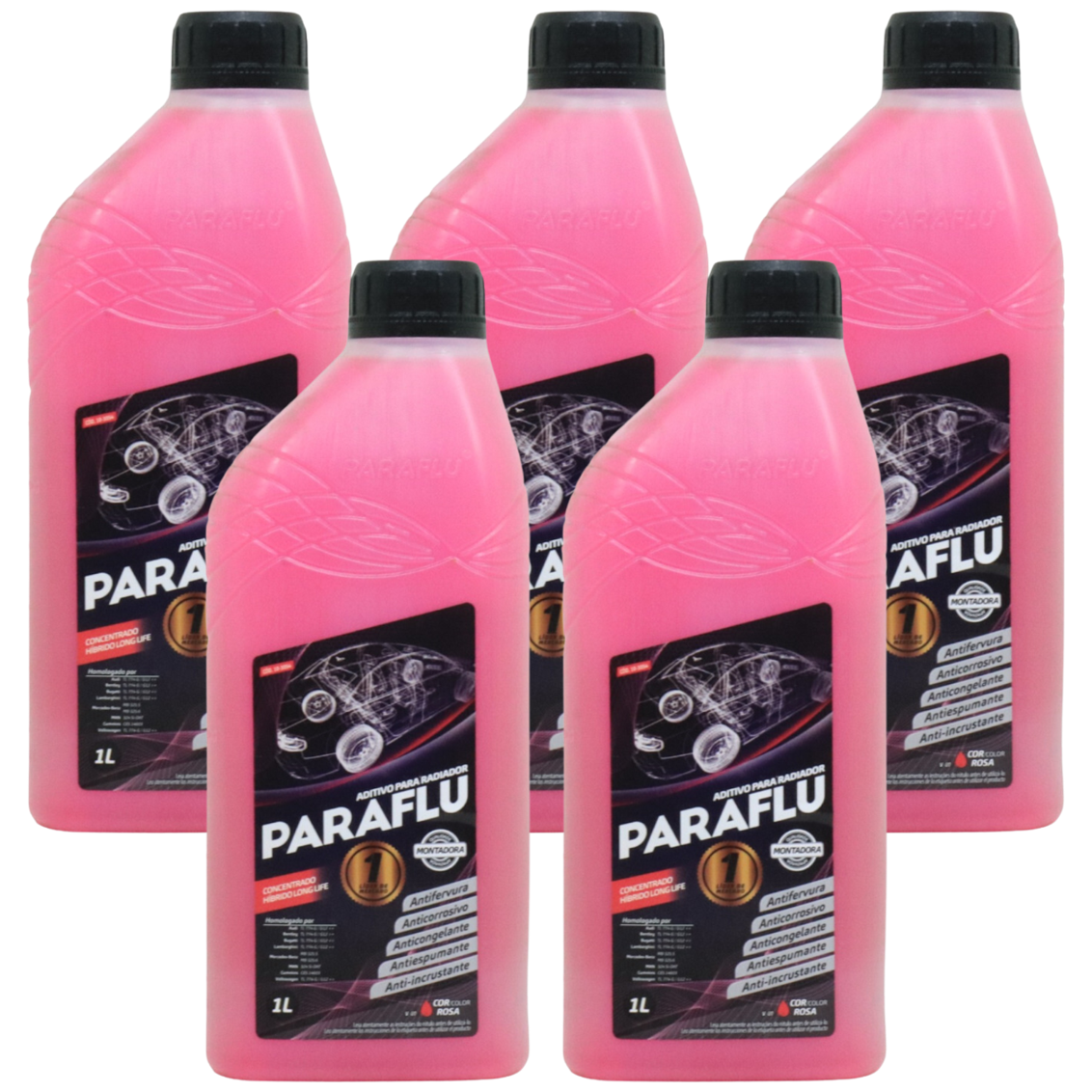 Aditivo 5L Concentrado Radiador Rosa Paraflu Montadora Híbrido 10-3054