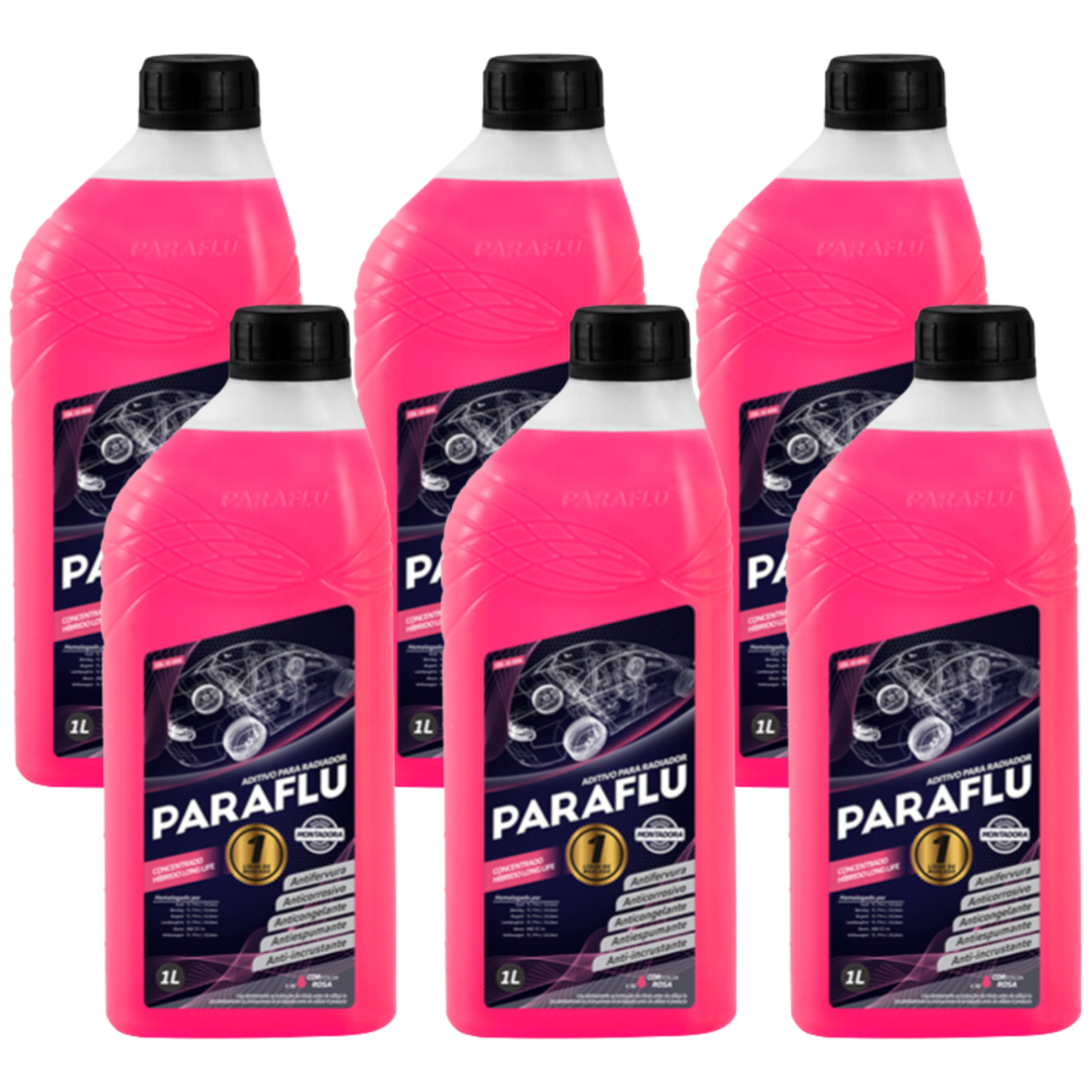 Aditivo 6L Concentrado Radiador Rosa Paraflu Montadora Híbrido 10-3056