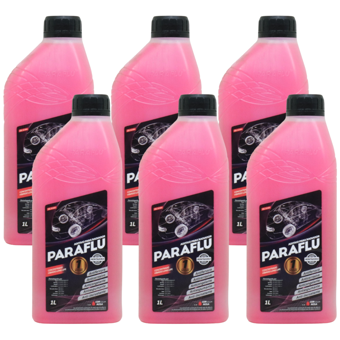 Aditivo 6L Concentrado Radiador Rosa Paraflu Montadora Híbrido 10-3054