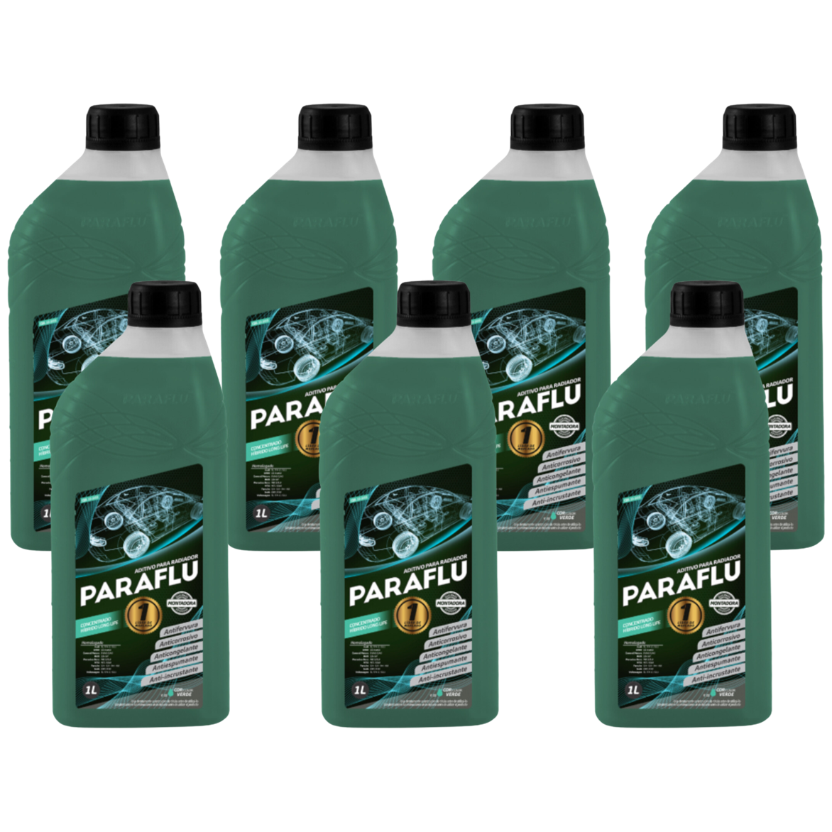 Aditivo 7L Concentrado Radiador Verde Escuro Paraflu Montadora Híbrido