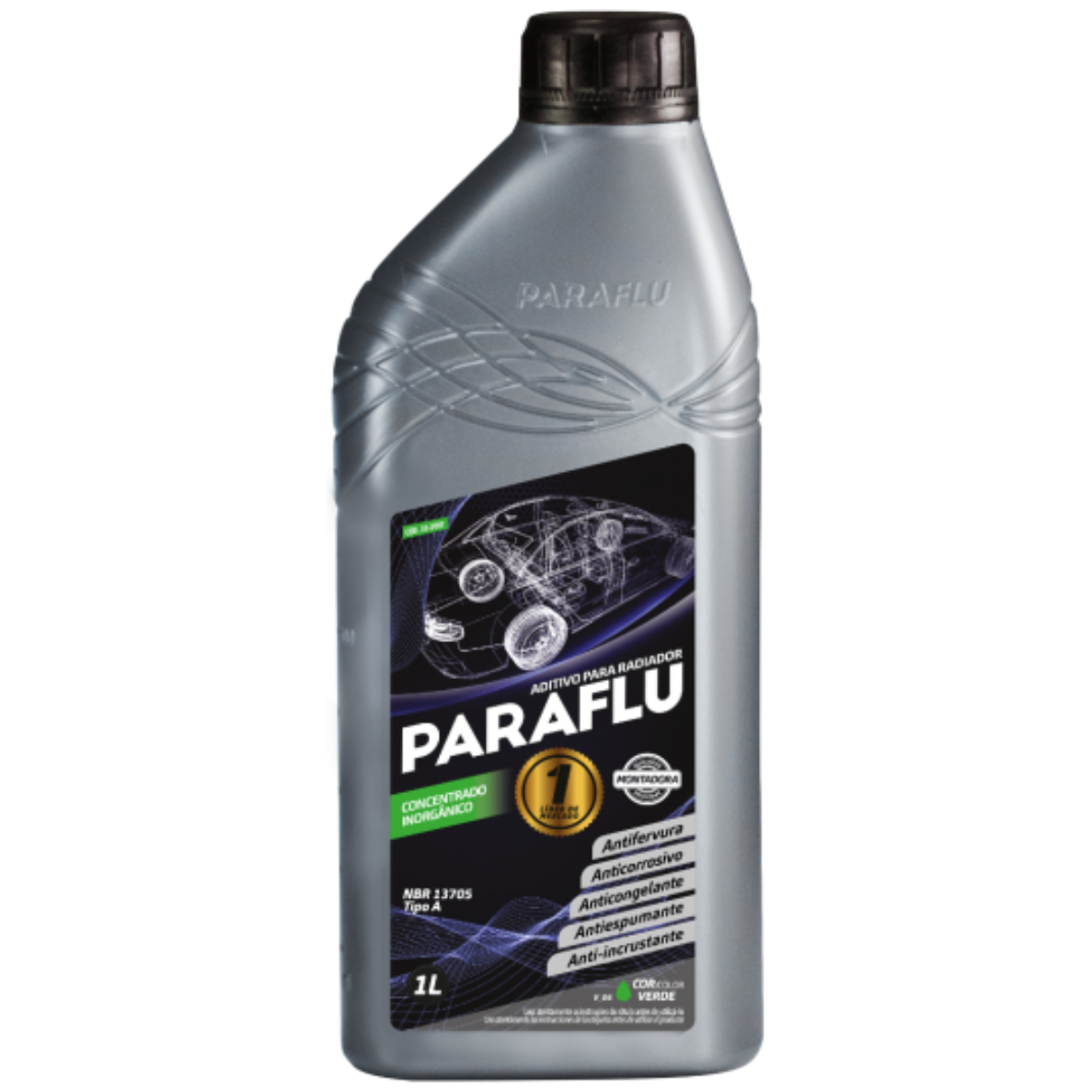 Aditivo para Radiador Verde Paraflu Montadora Inorgânico Concentrado 1 Litro - Paraflu - 10-3007