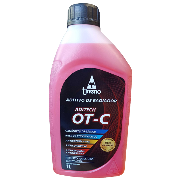 Aditivo para Radiador Laranja Tirreno Aditech OT-C Orgânico Pronto para Uso 1 Litro - Tirreno - FLU/DS/296FU1
