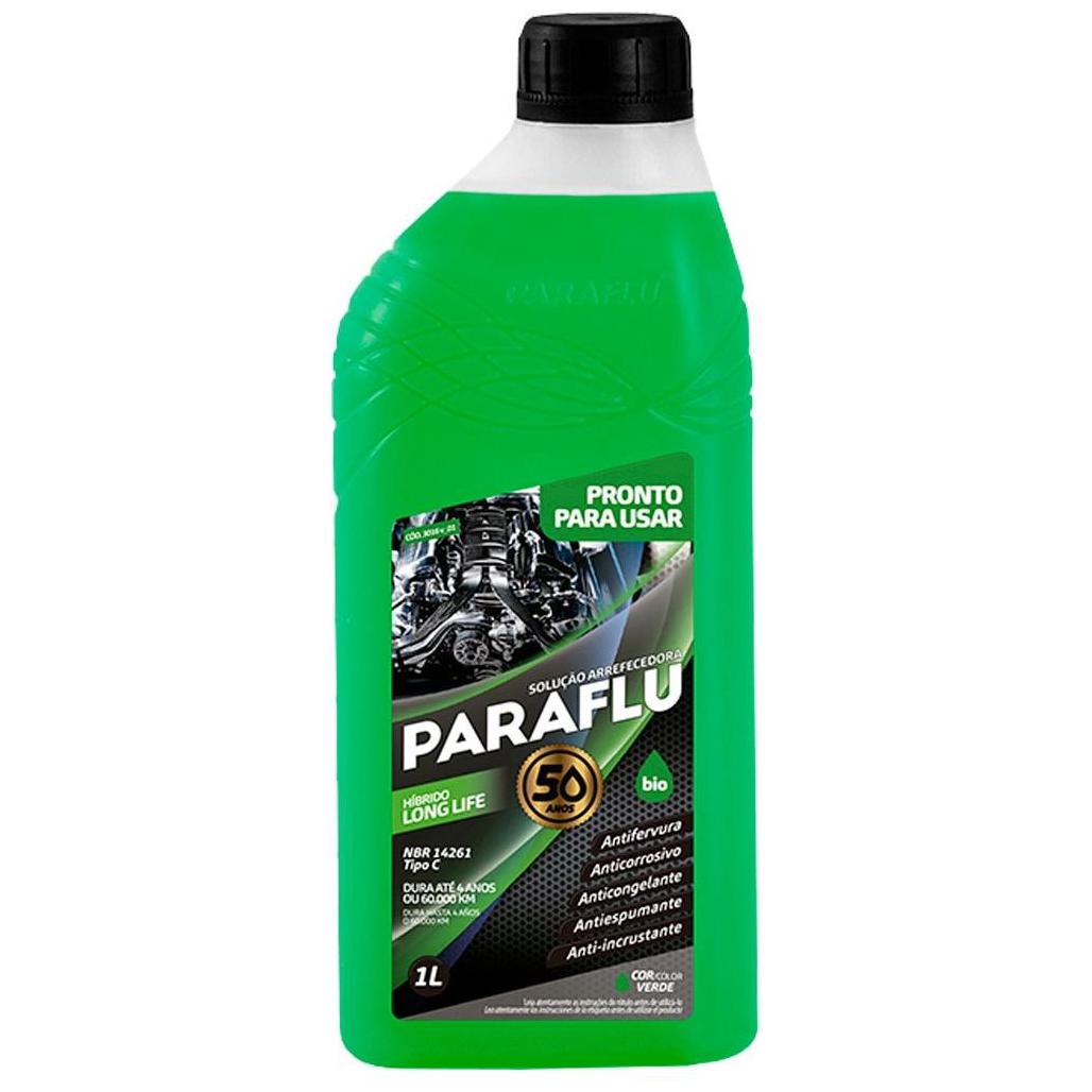 Aditivo para Radiador Verde Paraflu Bio Híbrido Pronto para Uso 1 Litro - Paraflu - 10-3016
