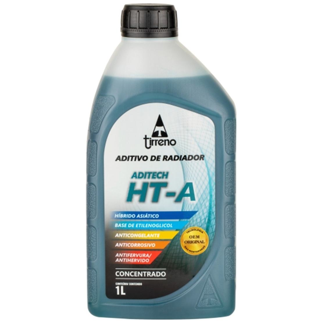 Aditivo para Radiador Azul Aditech HT-A Híbrido Asiático Concentrado 1 Litro - Tirreno - FLU/DS/271FU1