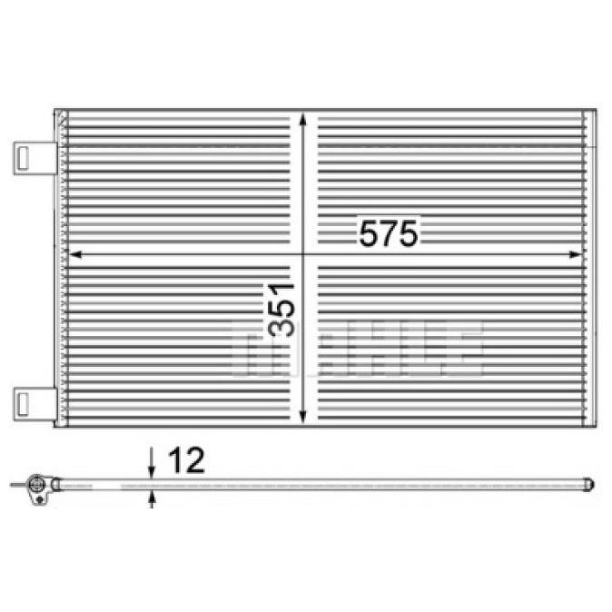 Condensador para Audi A7 e Renault Kangoo - Mahle Behr - AC 569 000P