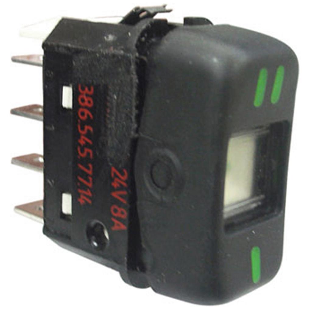 Interruptor Tecla - 24V - Preto - Universal - 90476