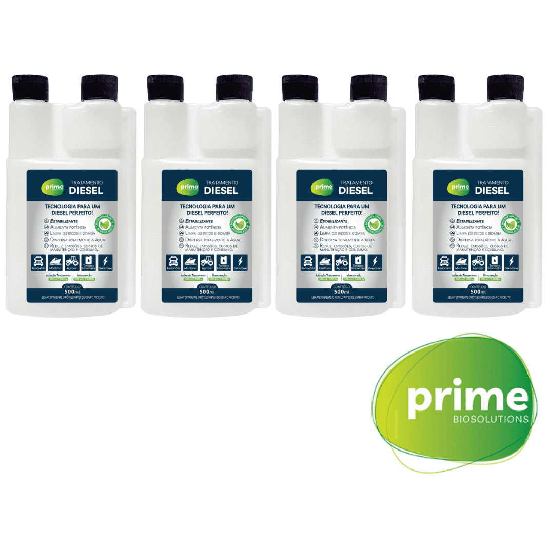Kit 4 Uni Aditivo De Tratamento Para Diesel Prime Biosolutions