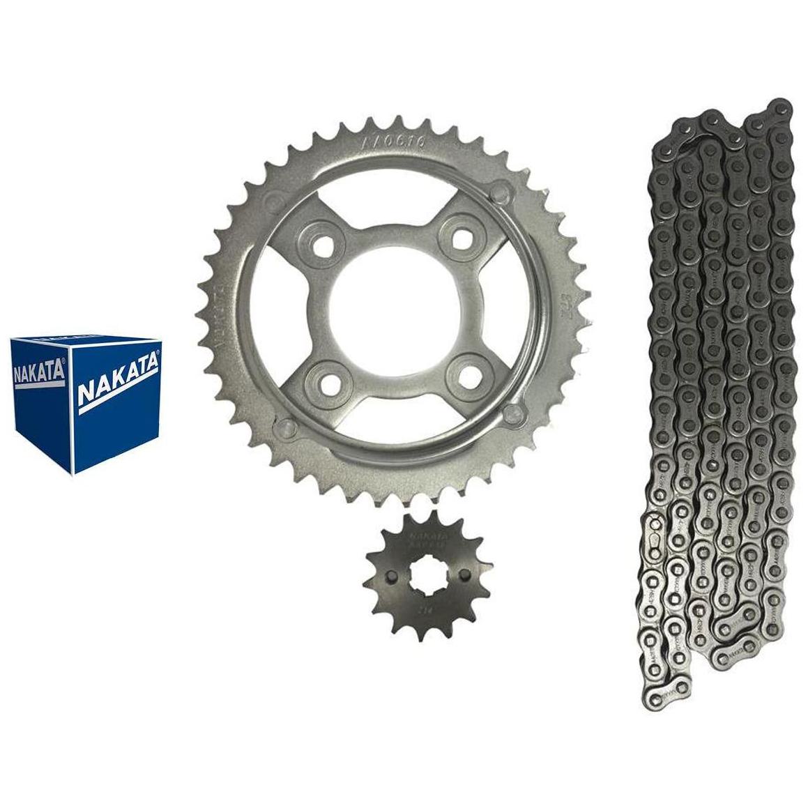 Kit da Coroa e Pinhão para Honda CG 125 - Nakata - TM10115