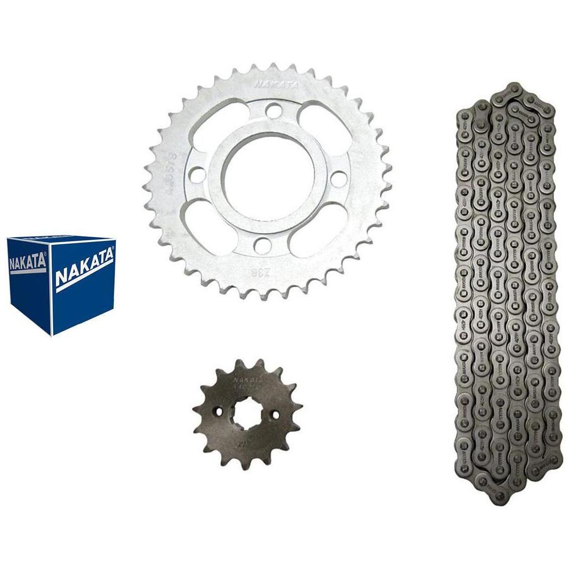 Kit da Coroa Pinhão e Corrente 38 15mm para Dafra Speed 150 - Nakata - TM10400