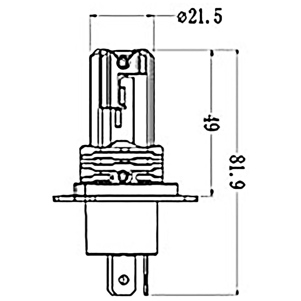 Lâmpada Led H4 9 A 32V 25W C1 Incolor - Gauss - GL254H4LED