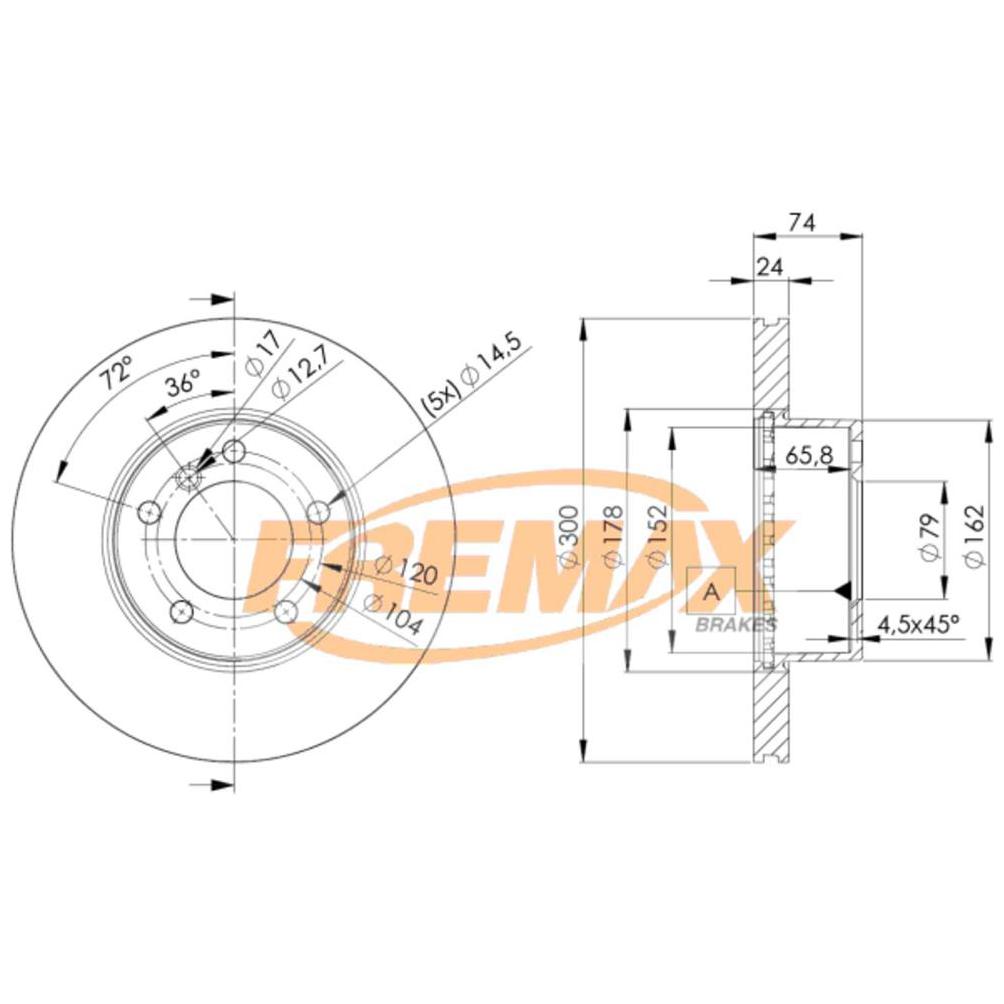 Par de Discos de Freio Ventilado Dianteiro - Fremax - BD3405