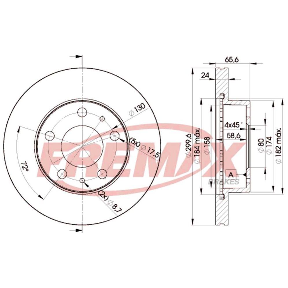 Par de Discos de Freio Ventilado Dianteiro - Fremax - BD4682