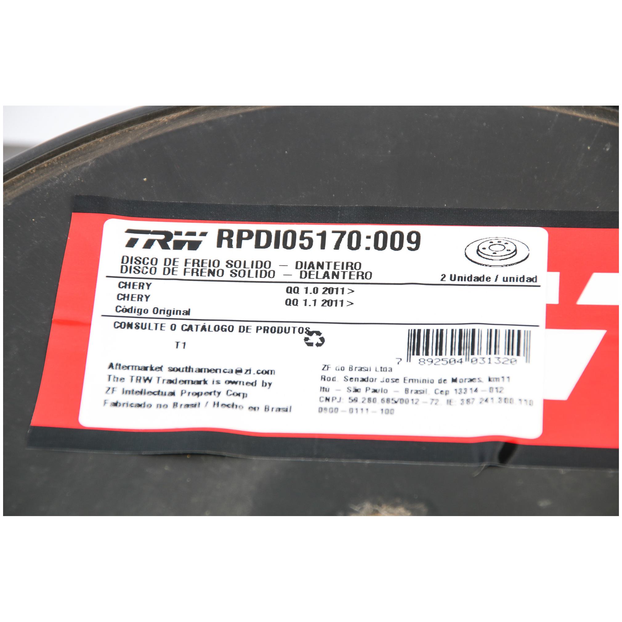 Par Disco de Freio Dianteiro - TRW - RPDI05170