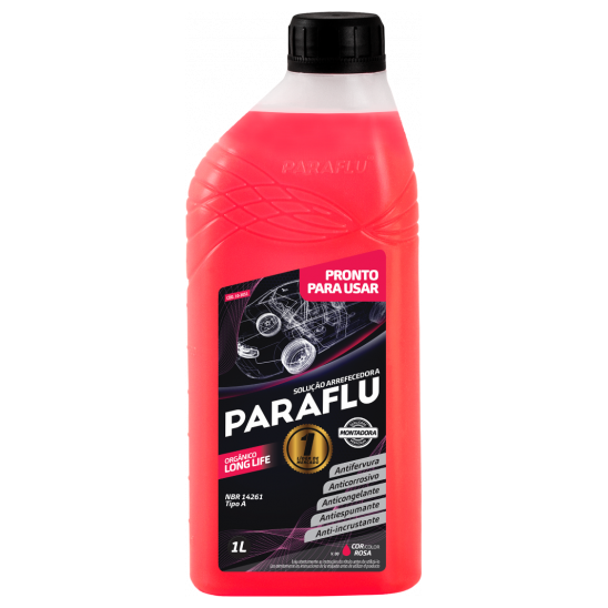 Aditivo para Radiador Rosa Montadora Orgânico Pronto para Uso 1 Litro - Paraflu - 10-3051