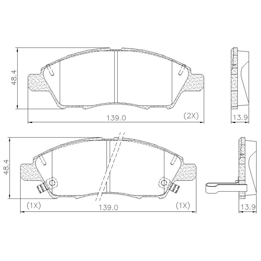 Pastilha de Freio Dianteira para Nissan March e Versa - Fras-le - PD/1365