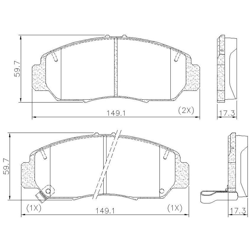 Pastilha de Freio Dianteira para Honda Accord e Civic - Fras-le - PD/1388