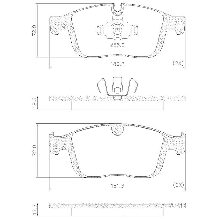Pastilha de Freio Dianteira para Volvo XC60 - Fras-le - PD/1676